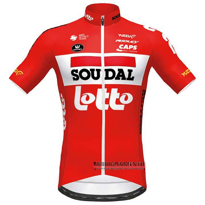 Abbigliamento Lotto Soudal 2020 Manica Corta e Pantaloncino Con Bretelle Rosso - Clicca l'immagine per chiudere